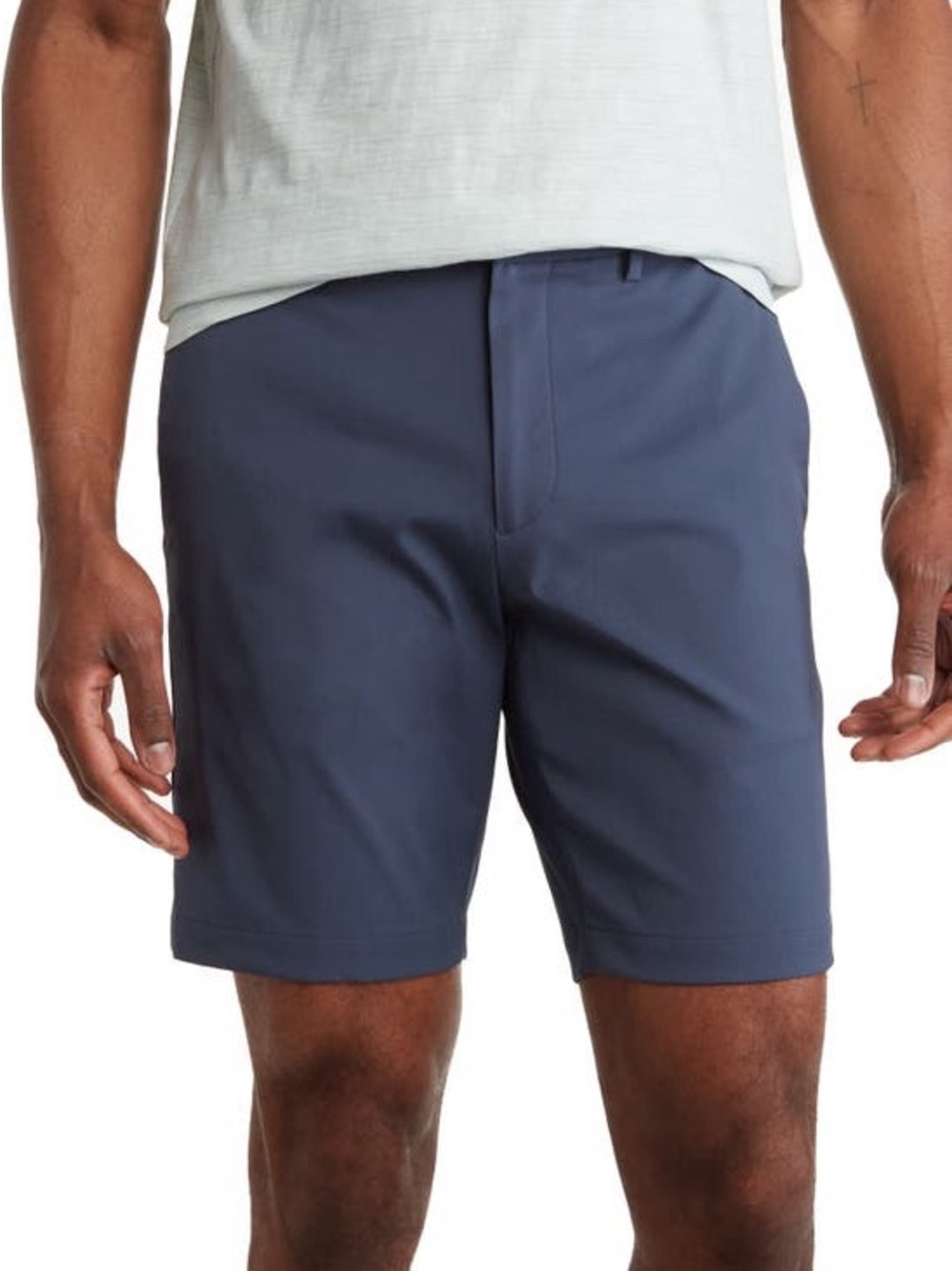 Theory Men's Slate Blue Flat-Front Shorts 36 size